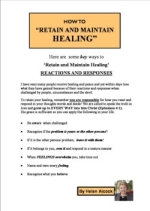 Retain and Maintain Healing