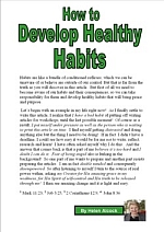 How to Develop Healthy Habits